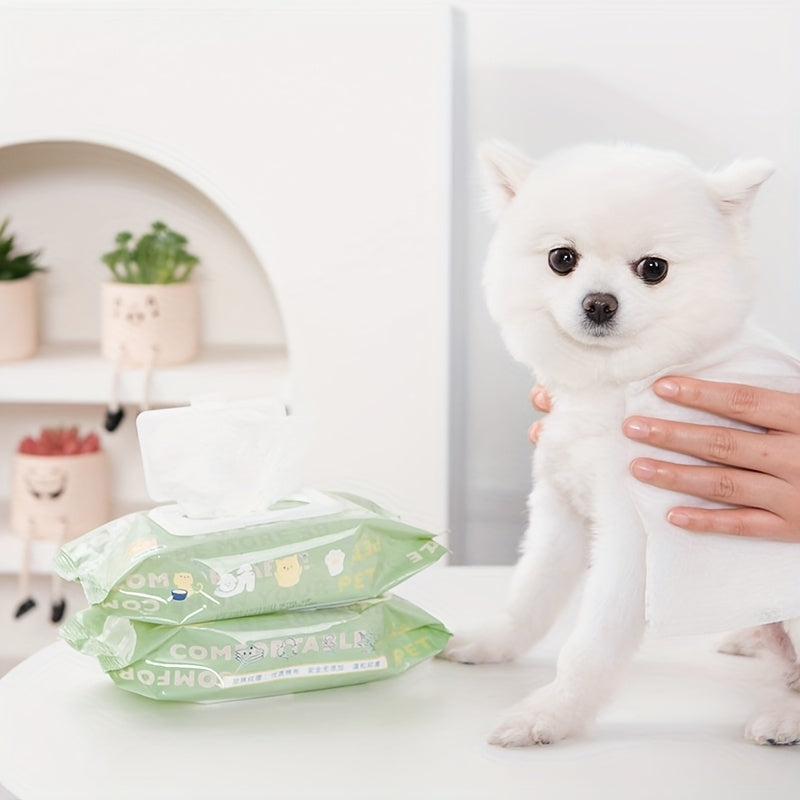 160pcs of pet wipes, disposable cleaning products for cats and dogs, no eye care paws, body and buttocks