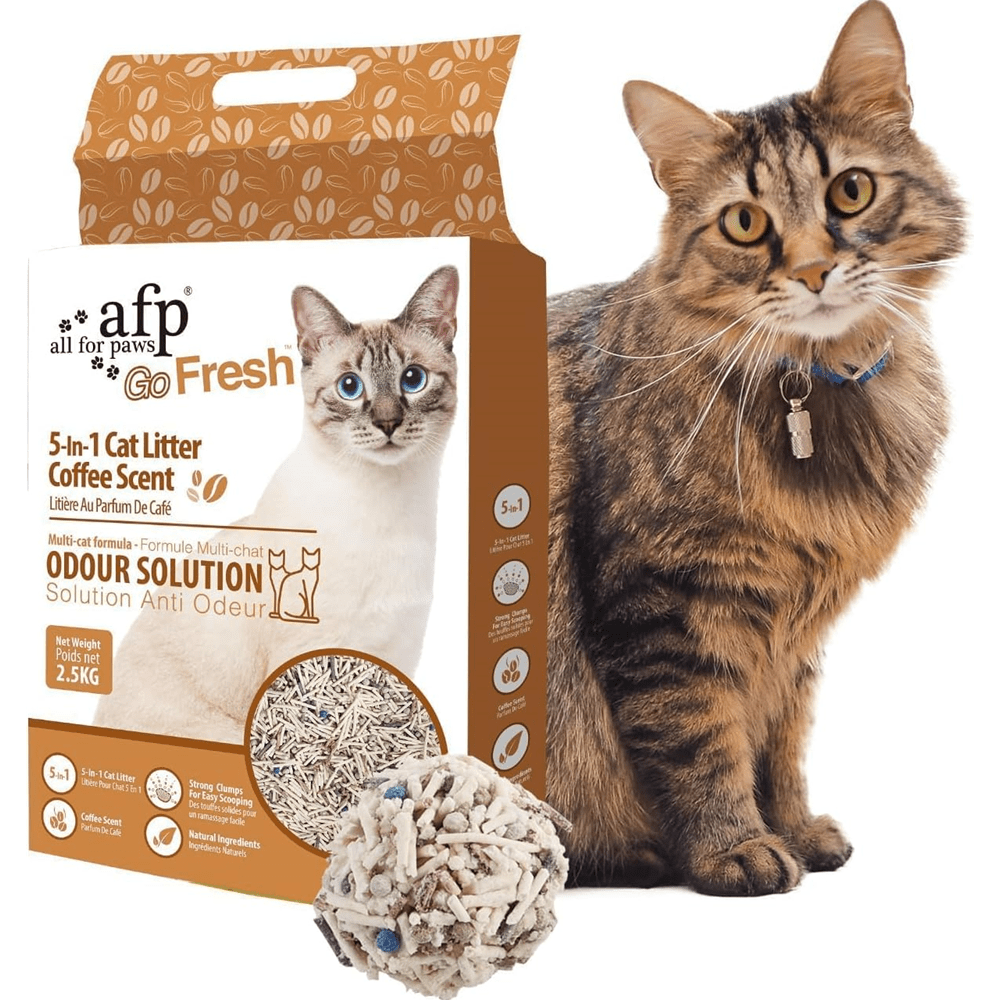 All For Paws 33Lbs\u002F6pcs Cat Litter With Coffee Scent 5 in 1 Cat Litter Clearance Quick Clumping Low Dust Tofu Cat Litter 5.5Lbs Each Pack