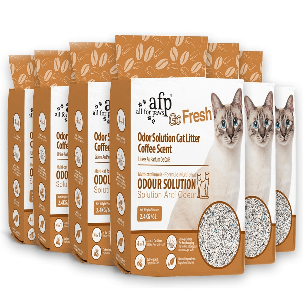 All For Paws 33Lbs\u002F6pcs Cat Litter With Coffee Scent 5 in 1 Cat Litter Clearance Quick Clumping Low Dust Tofu Cat Litter 5.5Lbs Each Pack
