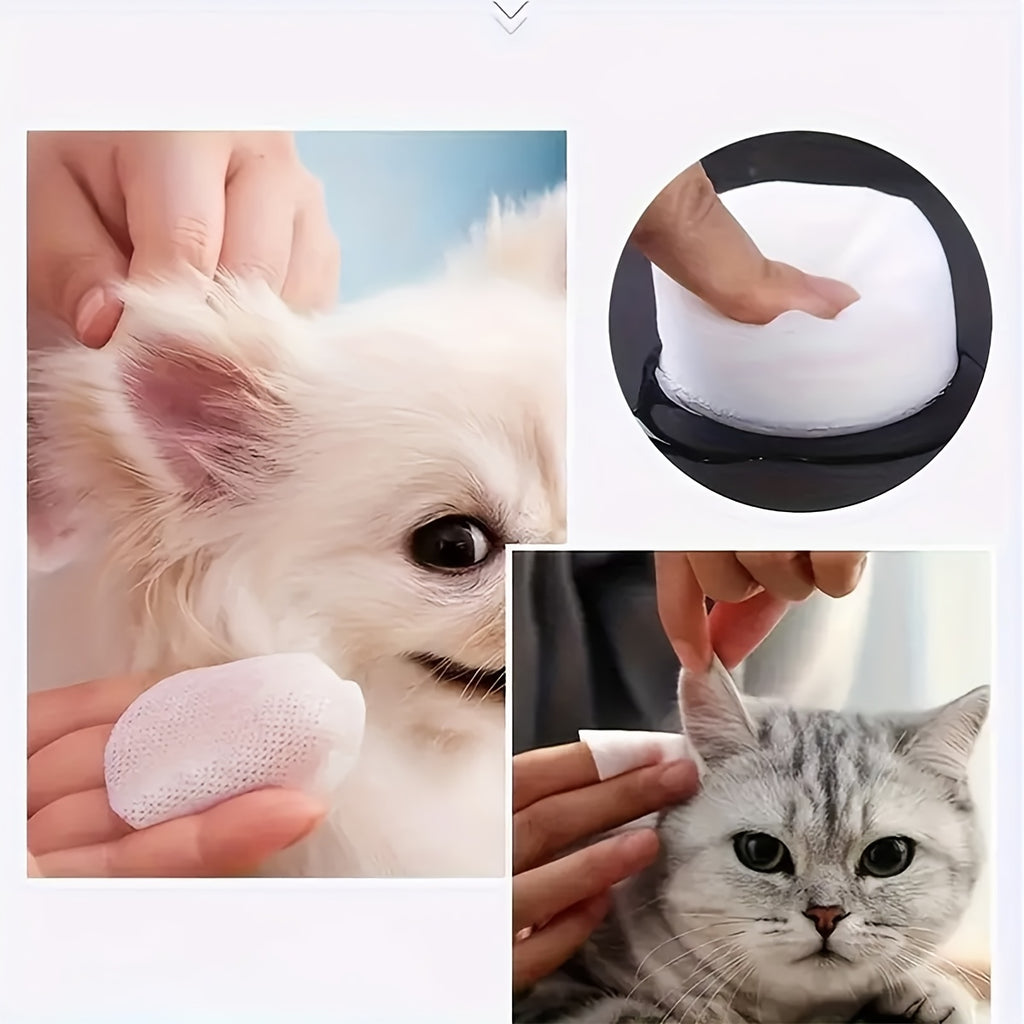 400pcs Pet Eye and Ear Cleaning Wipes, Fragrance-Free Hypoallergenic Wipes, Non-Irritating, Easy-Tear Design, Suitable for Dogs and Cats, Effectively Removes Dog and Cat Tear Stains, Pet Hygiene, Portable Container, Gentle Formula, Pet Care