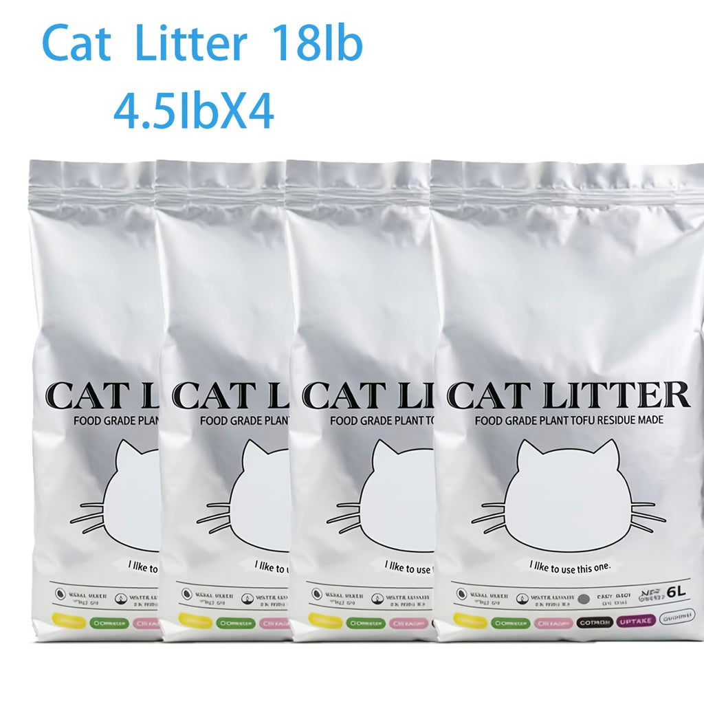 18Lb Mixed Tofu & Bentonite Cat Litter - Can Be Flushed, Has a Fresh Fragrance, Clumps Quickly, Produces Low Dust, Controls Odors, Perfect for Automatic Litter Boxes, Smart Litter Trays, And Homes with Multiple Cats