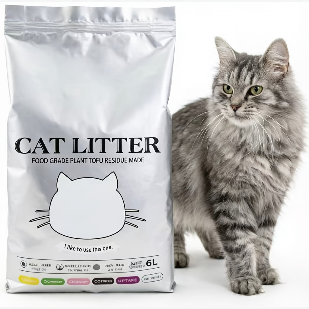 18Lb Mixed Tofu & Bentonite Cat Litter - Can Be Flushed, Has a Fresh Fragrance, Clumps Quickly, Produces Low Dust, Controls Odors, Perfect for Automatic Litter Boxes, Smart Litter Trays, And Homes with Multiple Cats