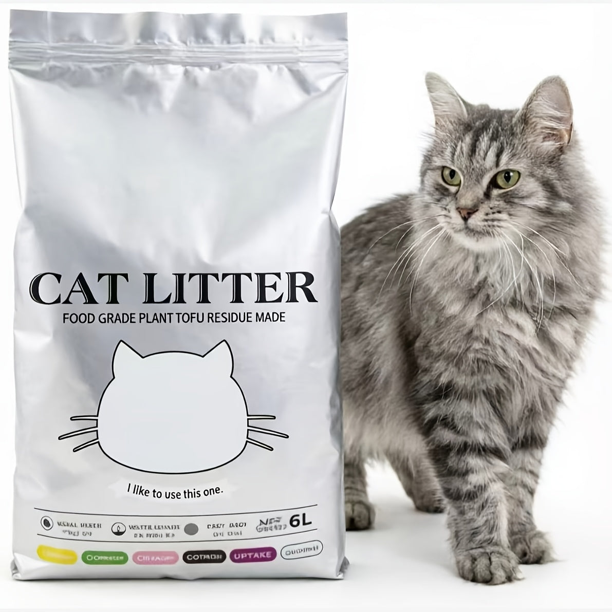18Lb Mixed Tofu & Bentonite Cat Litter - Can Be Flushed, Has a Fresh Fragrance, Clumps Quickly, Produces Low Dust, Controls Odors, Perfect for Automatic Litter Boxes, Smart Litter Trays, And Homes with Multiple Cats