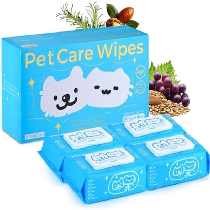 Wipes for Dogs to Clean for Muddy Paws And Eye Discharge, Fragrance-Free with Enzymes to Remove Smells, Soft And Hypoallergenic for Delicate Skin