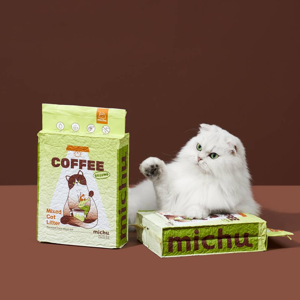 Michu Mixed Tofu Cat Litter, Heavy Duty Flushable Kitty Litter -5.5lb\u002F88oz