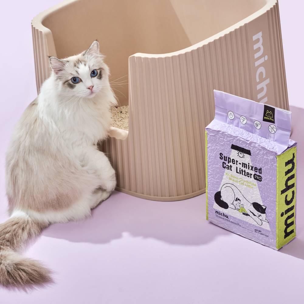 Michu Mixed Tofu Cat Litter, Heavy Duty Flushable Kitty Litter -5.5lb\u002F88oz
