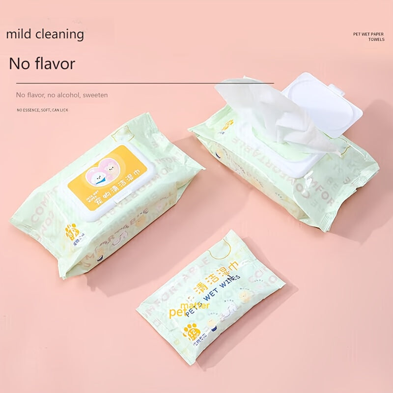160pcs of pet wipes, disposable cleaning products for cats and dogs, no eye care paws, body and buttocks