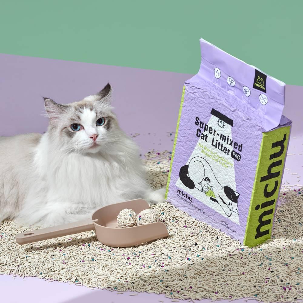 Michu Mixed Tofu Cat Litter, Heavy Duty Flushable Kitty Litter -5.5lb\u002F88oz