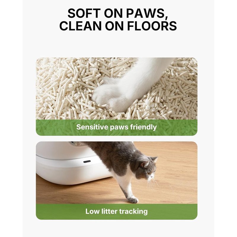 PETKIT 2025 New Plant Tofu Mixed Litter, Superior Clumping 100% Natural Ingredients Plant Cat Litter, Dust-Free and Low Tracking, Non-Sticky, Easy Scooping (5.2lb×1bag)