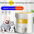 200pcs Pack Safe for Cats & Dogs Pet Eye Cleansing Wipes Suitable for Cat & Dog Eye Cleaner - Gentle Tear Stain Remover, Durable Polyester Eye Care Wipes for Sensitive Eyes, Tear Stain to Protect Eye Health