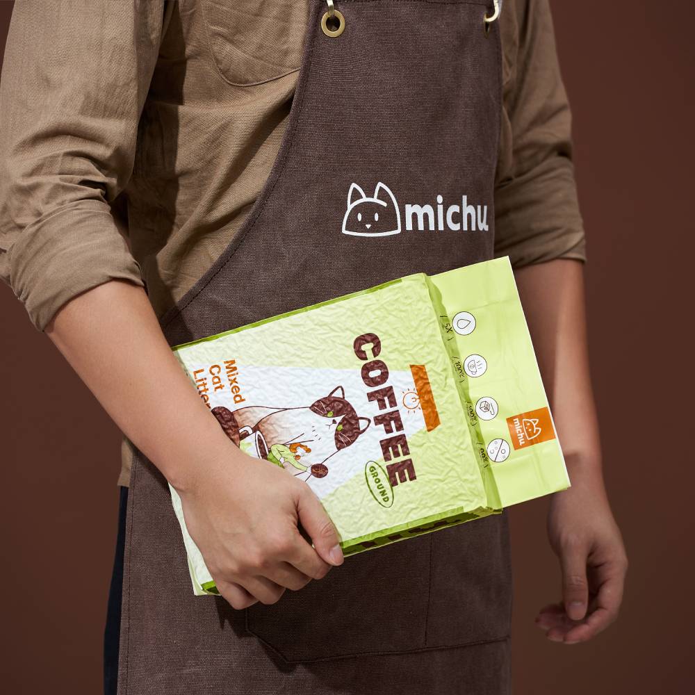 Michu Mixed Tofu Cat Litter, Heavy Duty Flushable Kitty Litter -5.5lb\u002F88oz